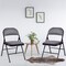 Costway Set of 4 Folding Chairs Fabric Upholstered Padded Seat Metal Frame Home Office